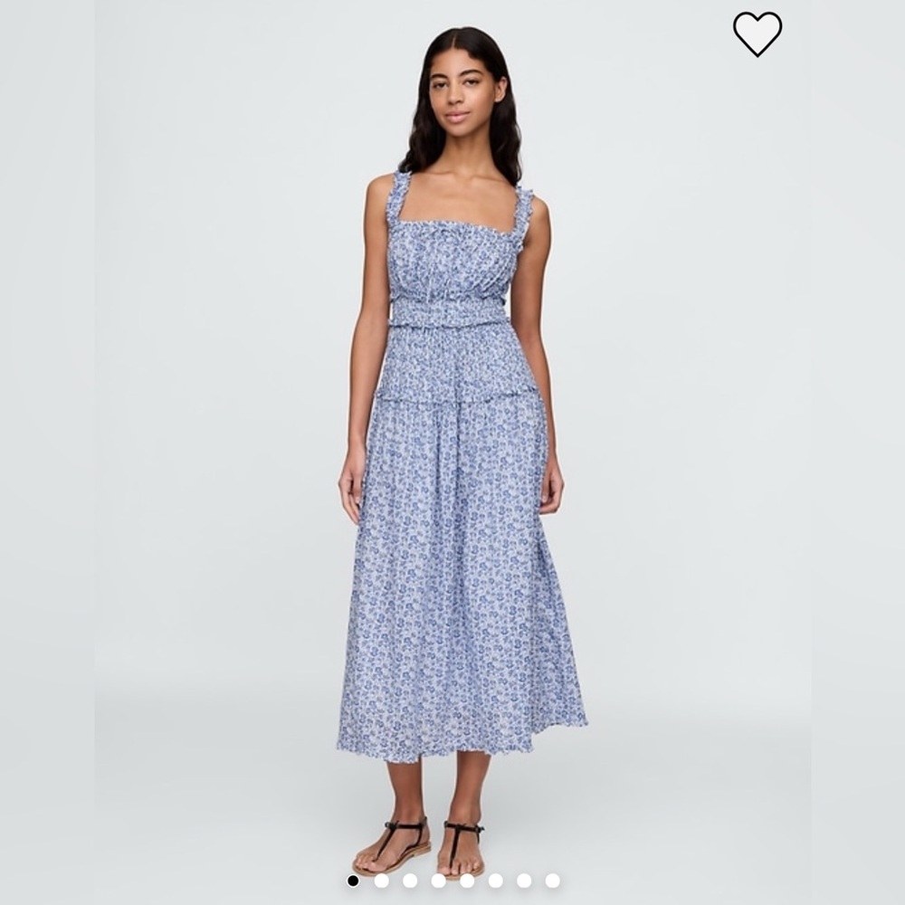 NWT Doen × Gap Blue Floral Midi Dress